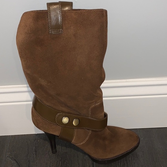 BCBGeneration Sirlo Brown Suede Midi Boots 6.5 - Picture 8 of 10